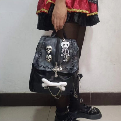 Korean Y2K Vintage Cross Female Skull Punk Aesthetic Sweet Cool Bag