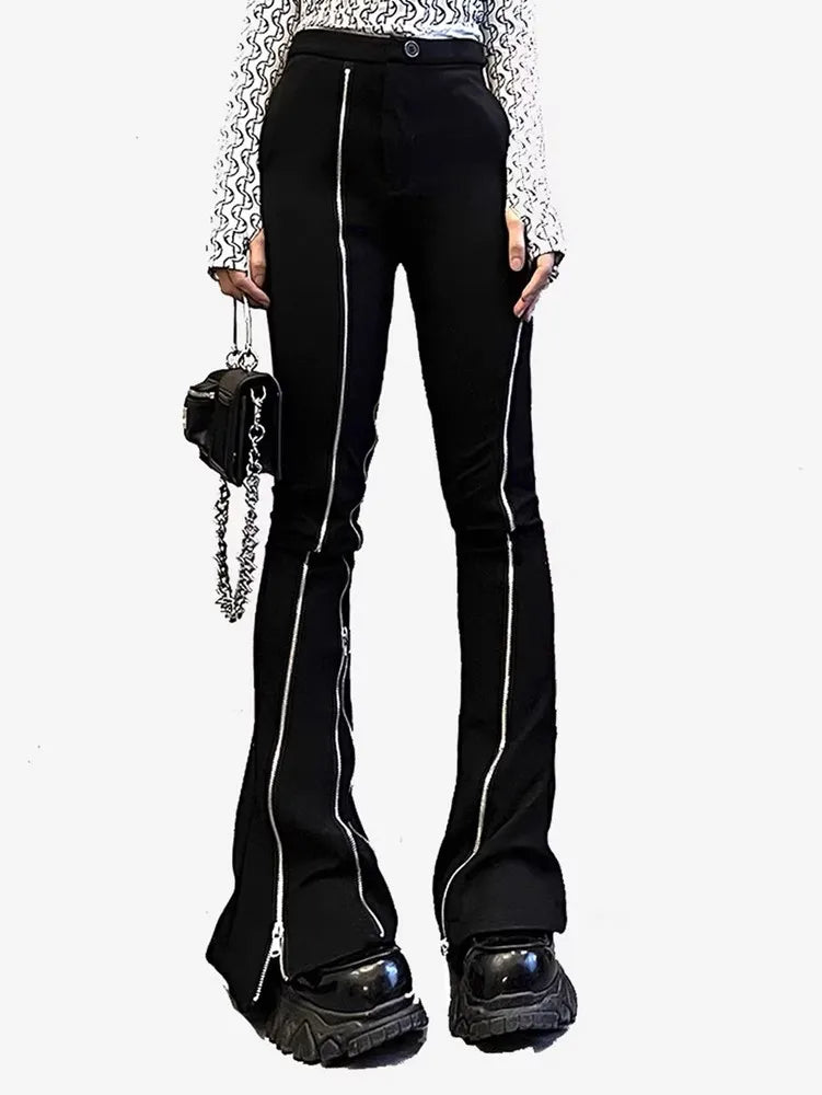 Fashion Flare Slim Zipper Halloween Pants