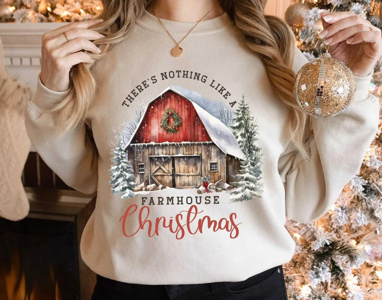 Retro Farm Girl Xmas Hoodie - Female Christmas Gift Sale