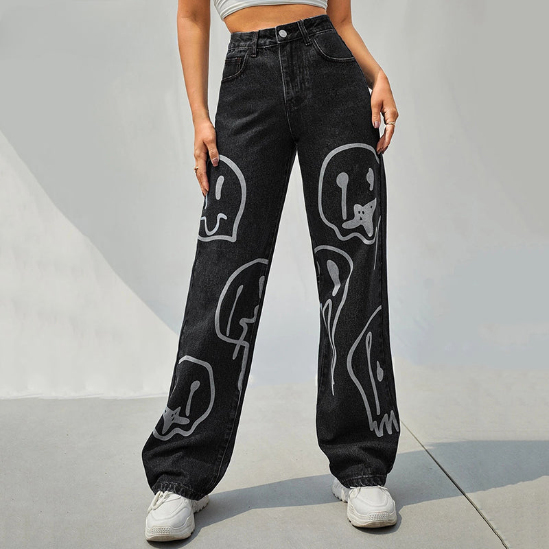 Gothic Halloween Cartoon Ghost Pants