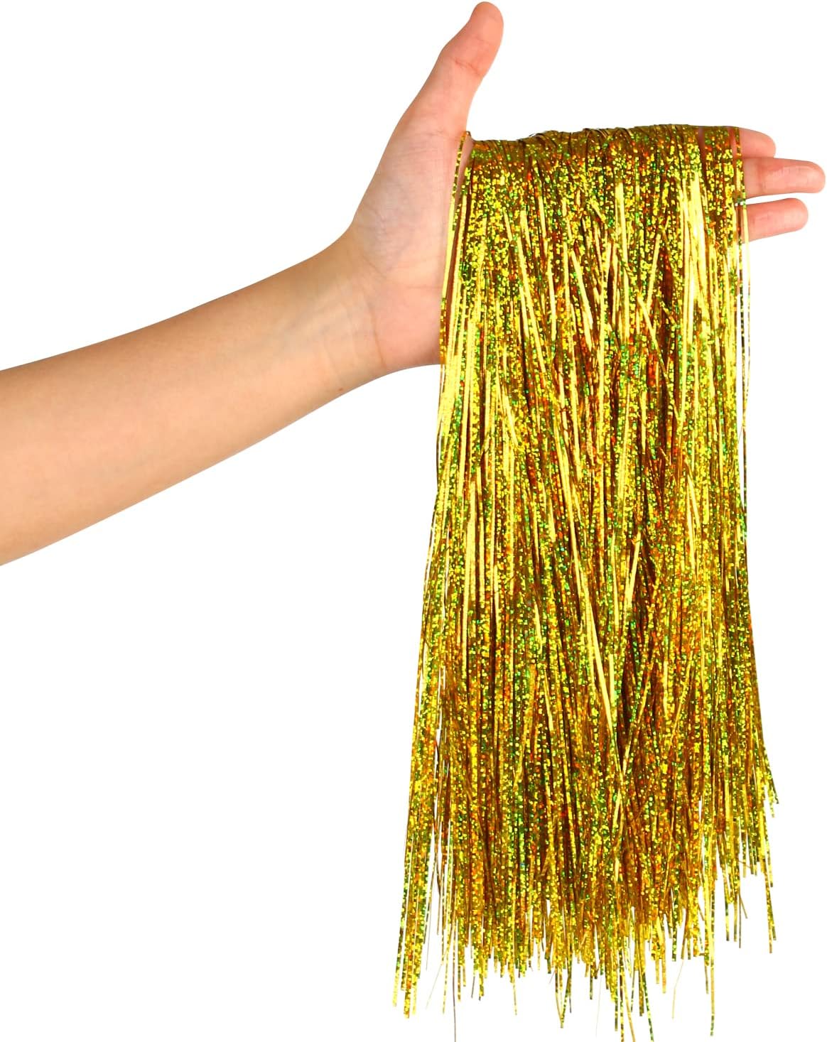 Gold Christmas Tinsel Icicles - 2000 Strands