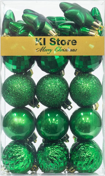 White Christmas Ball Ornaments - Set of 20, 3.15-Inch - Hooks Included for Xmas Trees and Holiday Decor