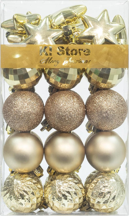 White Christmas Ball Ornaments - Set of 20, 3.15-Inch - Hooks Included for Xmas Trees and Holiday Decor