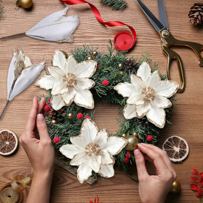 White Christmas Flowers - Large