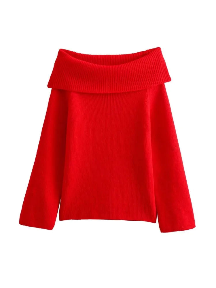 Off Shoulder Christmas Sweater for Women