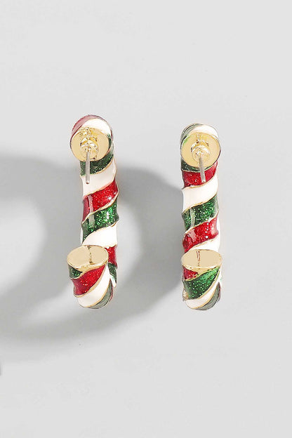 Christmas C-shaped Earrings