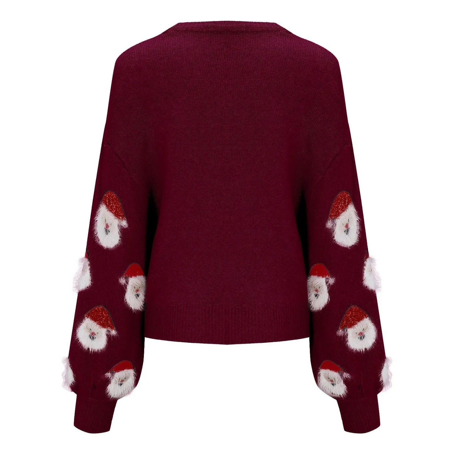 Christmas Santa Head Oversized Sweater