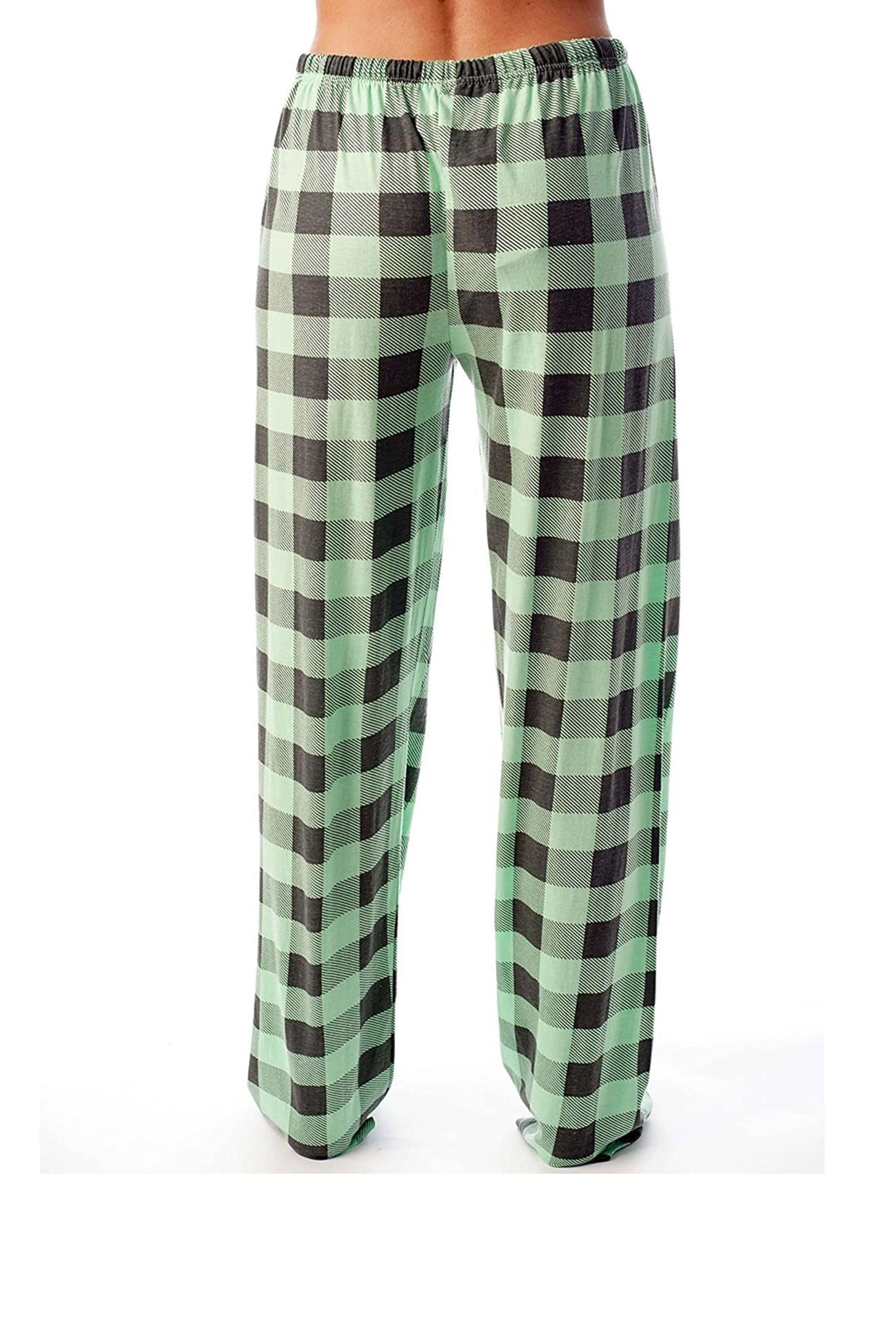 Contrast Plaid Long Pants