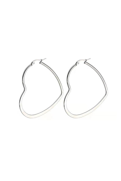 Cutout Peach Heart Earrings