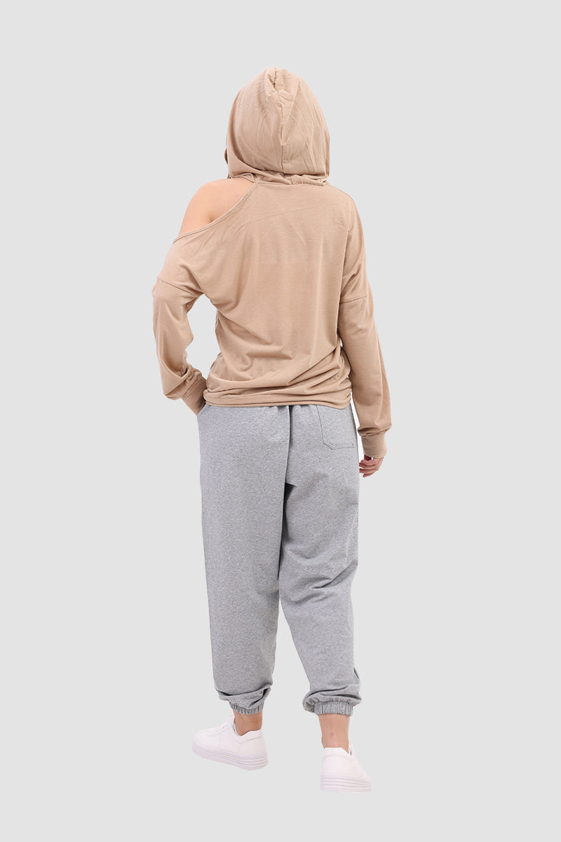 Drawstring-hooded Jumper