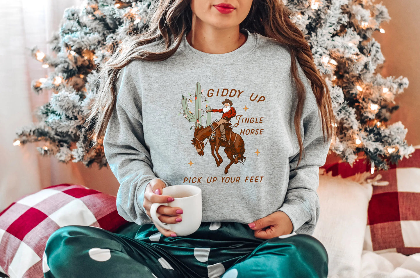 Giddy Up Jingle Horse Christmas Hoodie