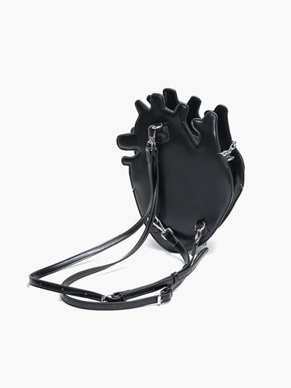 Original Binding Sexy Punk Dark Heart Chain Shoulder Metal Gothic Style Bag