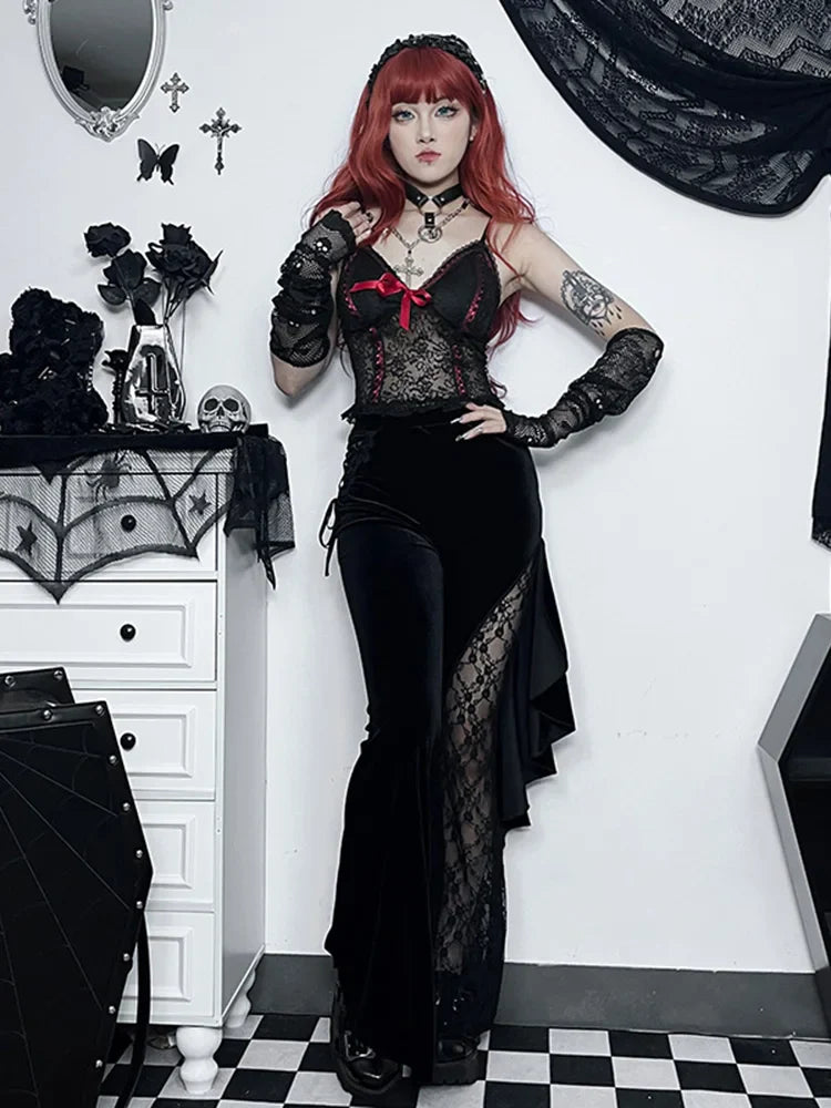 Wide Leg Gothic Halloween Pants