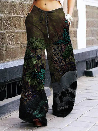 Skull Summer Dark Style Pants Print Rock Cargo Pants