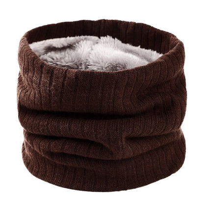 Cashmere Knit Ring Wool Neck Warmer Scarf for Women