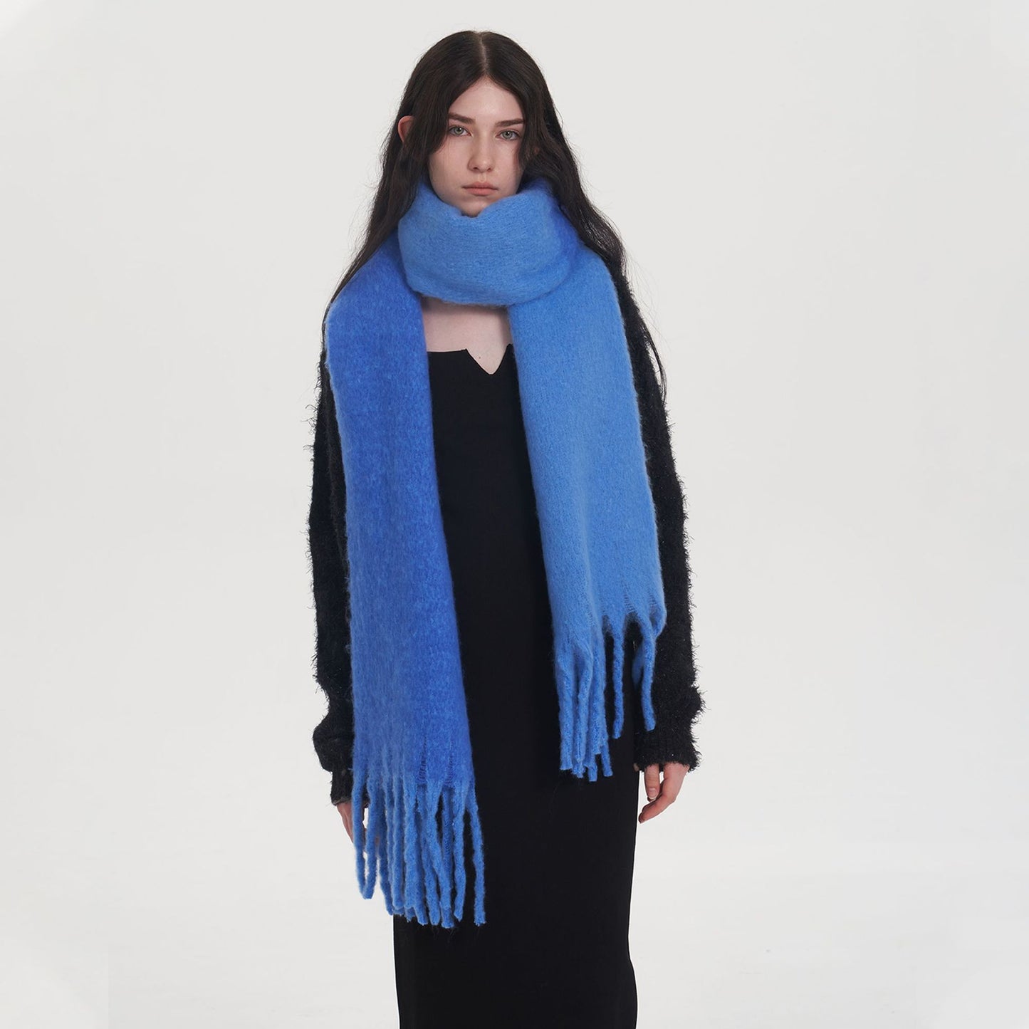 Thick Soft Warm Autumn Winter Fluffy Cashmere Scarf Shawl