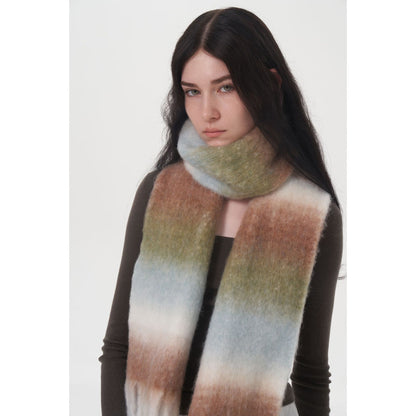 Thick Warm Vintage Stylish Wool Blended Gradient Scarf