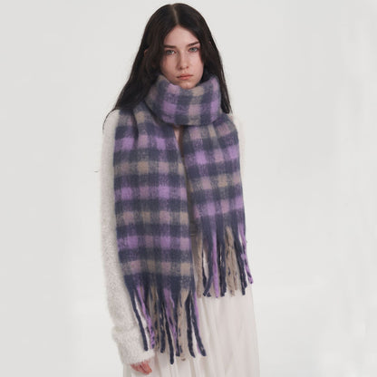 Simple Warm Stylish Soft Knitted Wool Cashmere Scarf