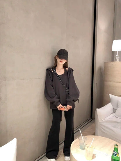 Sexy Slouchy Casual Elegant Solid Oversized Hoodie