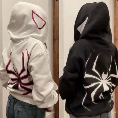 Spider Print Oversized Graphic Harajuku Streetwear Hoodie