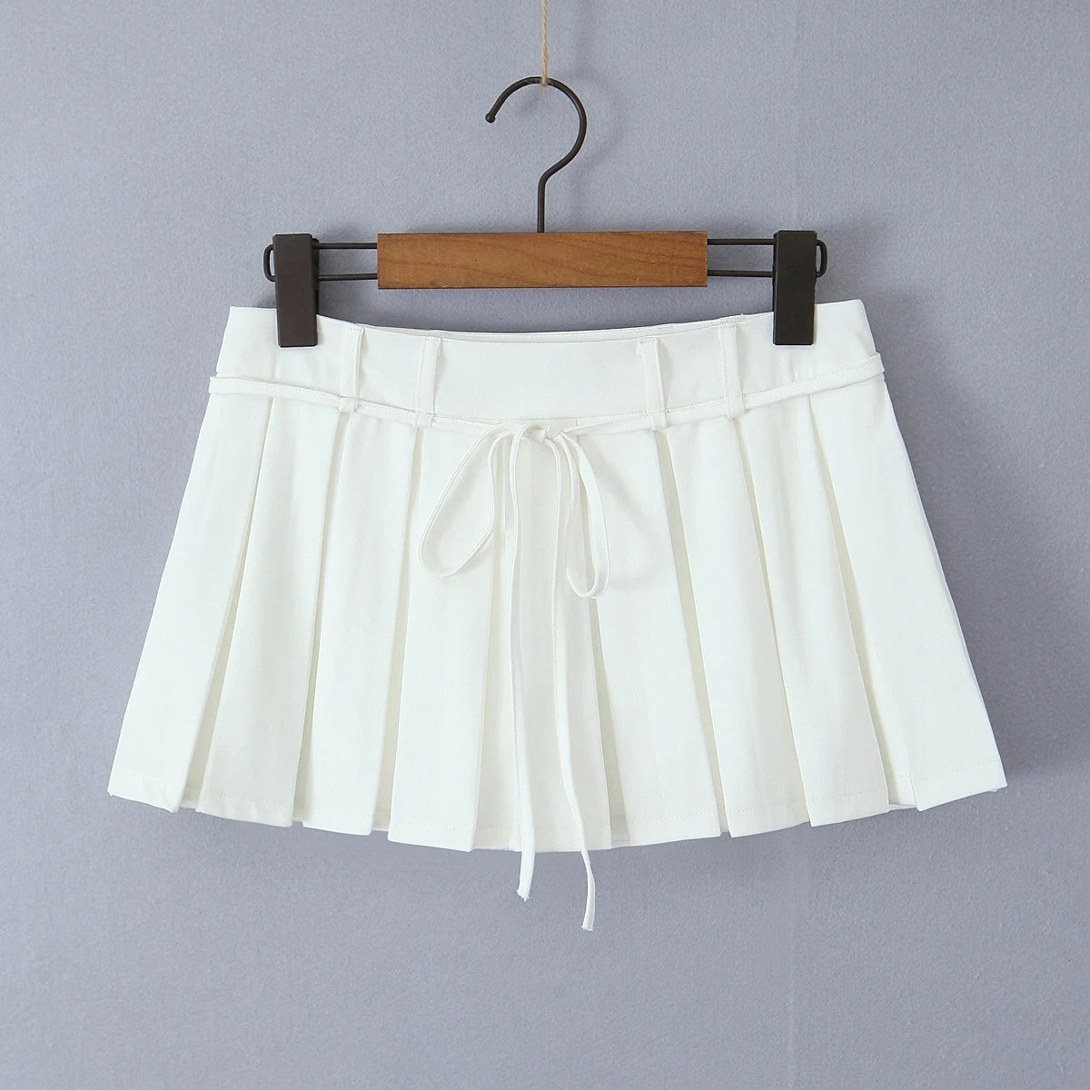 Korean Style Pleated Black Mini Skirt Cute White Skirt