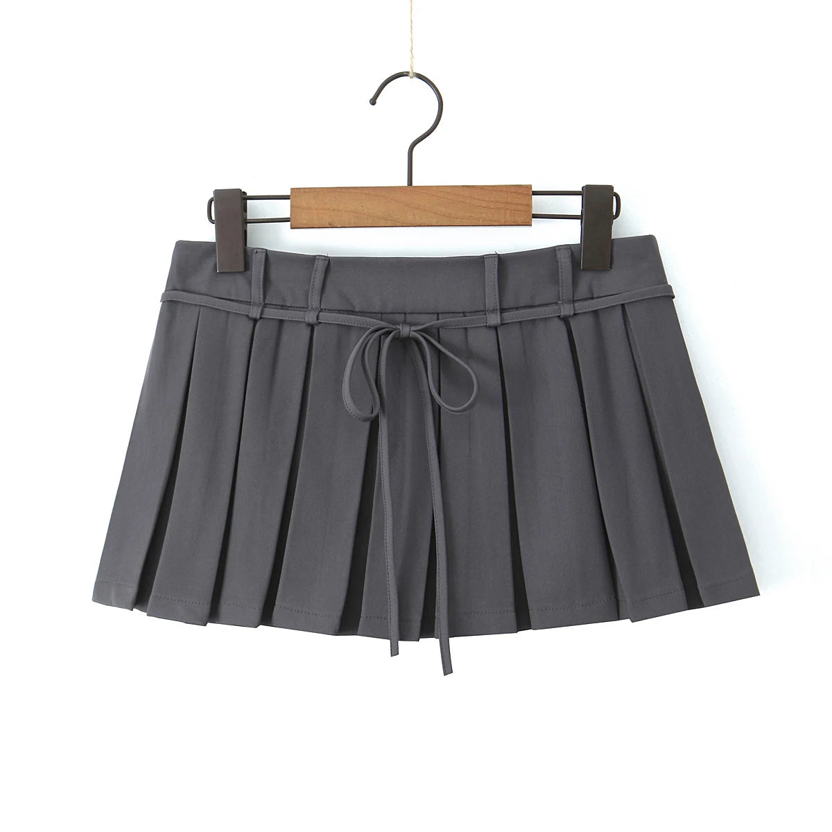 Korean Style Pleated Black Mini Skirt Cute White Skirt