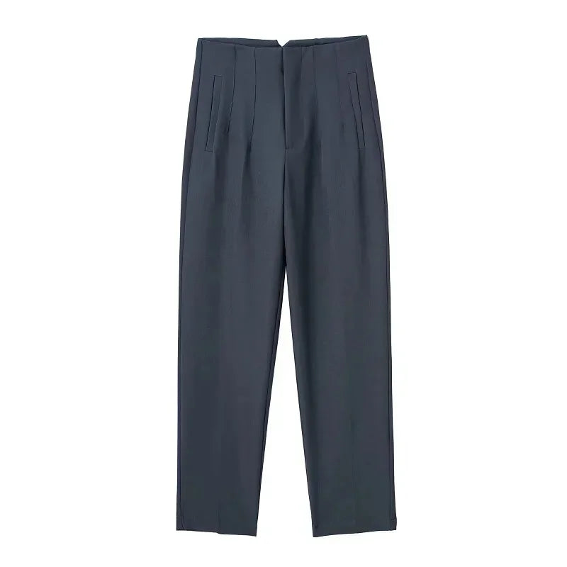 Baggy Wide Leg Loose Korean Casual Ankle Length High Waist Pants