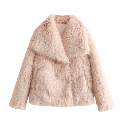 Faux Fur Oversized Fashion Thick Warm Casual Elegant Coats