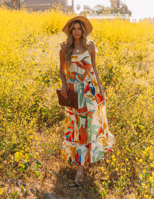 Baja California Crochet Tiered Maxi Dress - FINAL SALE