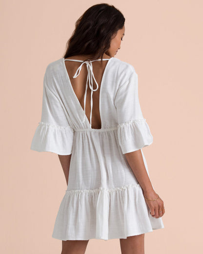 Yolanda Cotton Eyelet Tiered Babydoll Dress