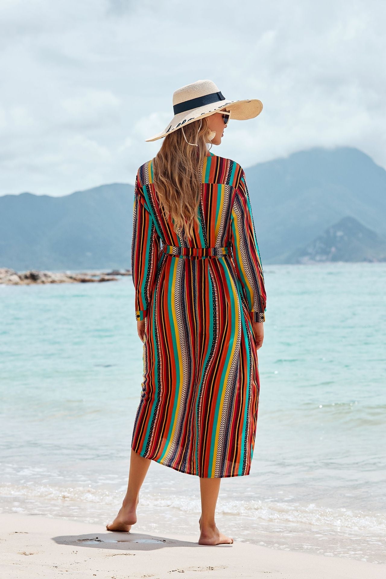 Love Often Striped Shimmer Maxi Dress