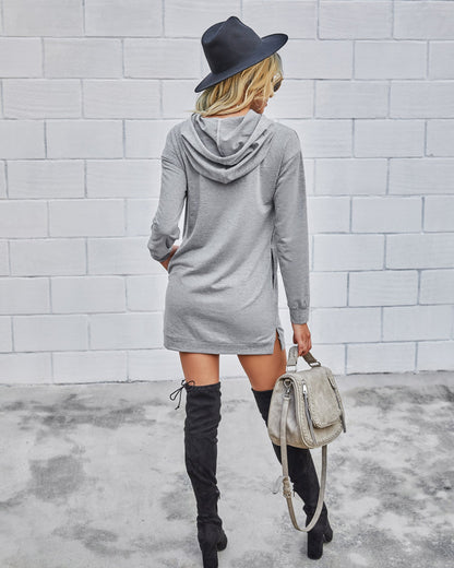 Gilly Pocketed Long Sleeve Knit Dress