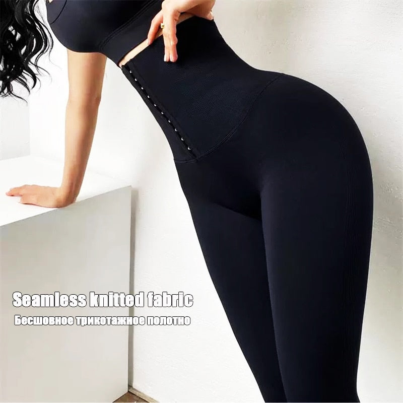 KittenAlarm - Mojoyce Cloud Hide Yoga Pants High Waist Trainer Slimming Tummy Control Butt Lifter Sports Legging Long Fitness Tights Shapewear