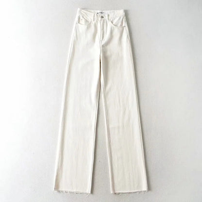 KittenAlarm - Spring Outfits Casual Fashion Straight Leg Women&#39;s Jeans Denim Bottom Harajuku Boyfriend Long High Waist Baggy Jeans Fall Pants