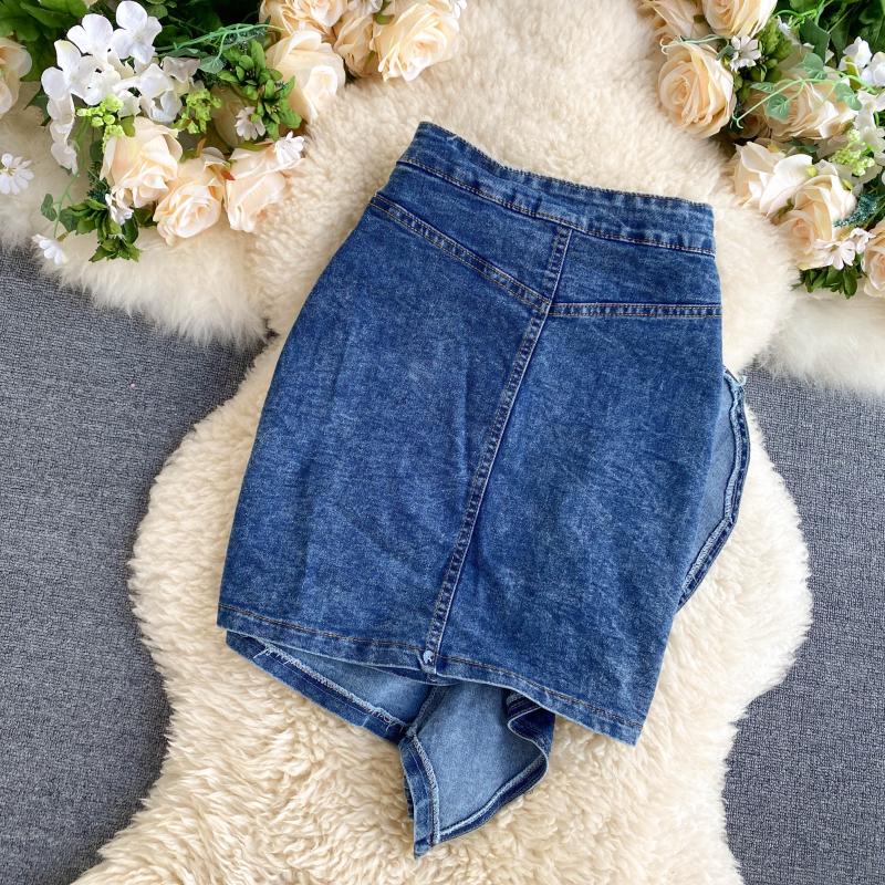 KittenAlarm - Trends high quality Spring Autumn Two Piece Set  Women Sexy Jeans 2 Two Piece Set Long Sleeve Crop Tops And Bodycon Short Denim Skirt Suits for Woman