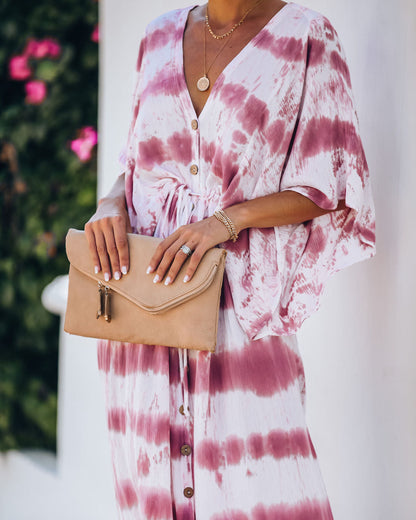 Estancia Adjustable Tie Dye Kimono Maxi Dress