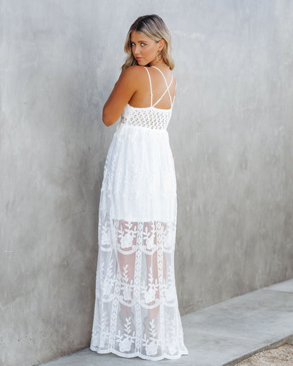 Invite Tranquility Lace Maxi Dress - Ivory - FINAL SALE