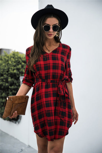 Rochester Gingham Sweater Dress