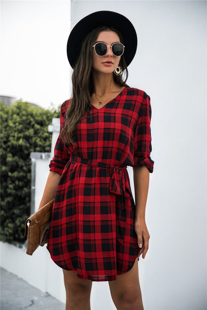 Rochester Gingham Sweater Dress