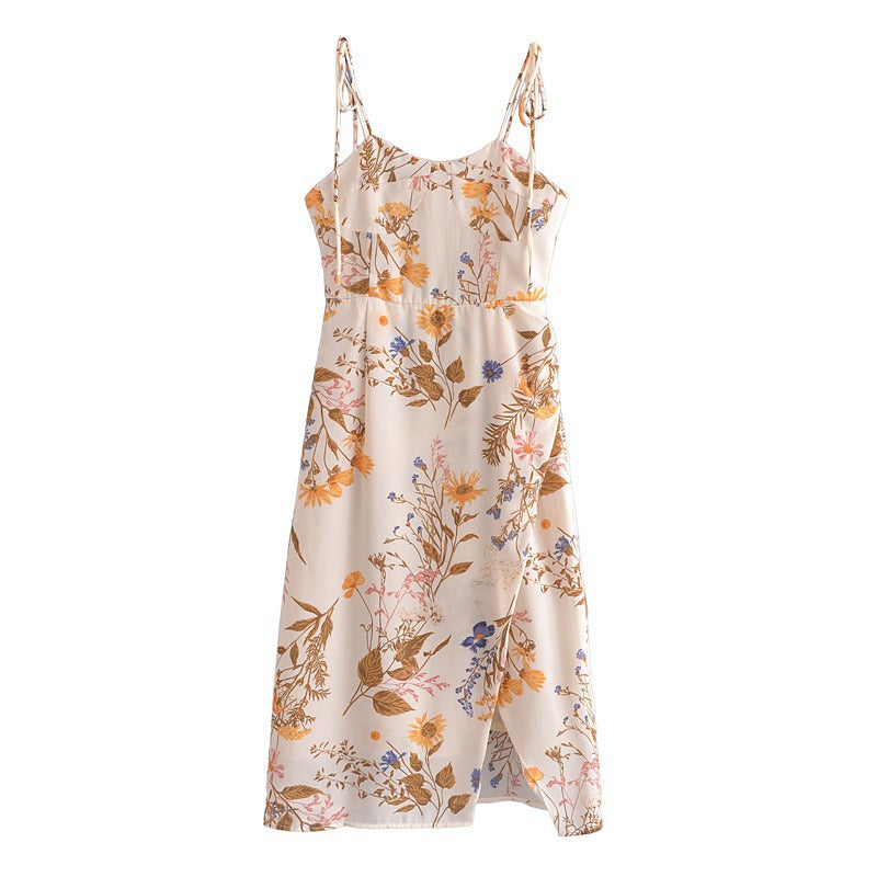 KittenAlarm - Smile Says It All Floral Tie Front Maxi Dress