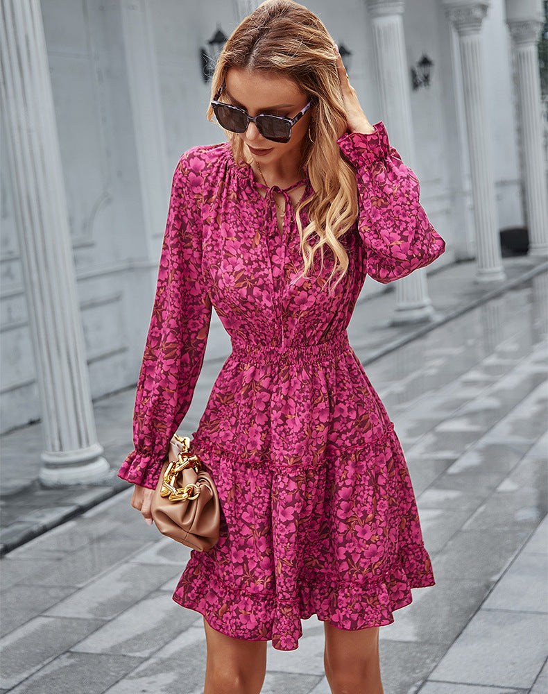 Zee Printed Ruffle Dress