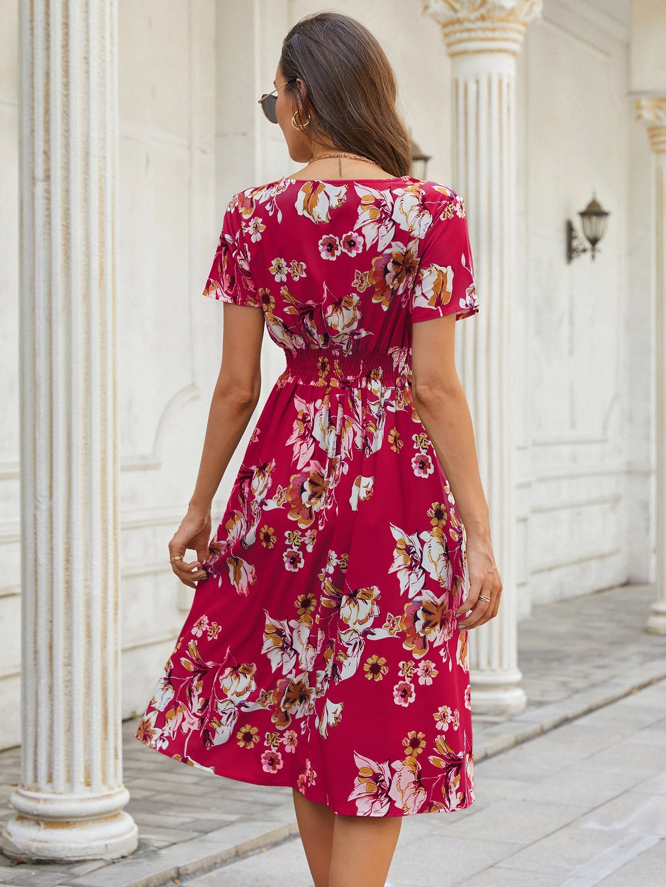 Dynamite Floral Tiered Maxi Dress