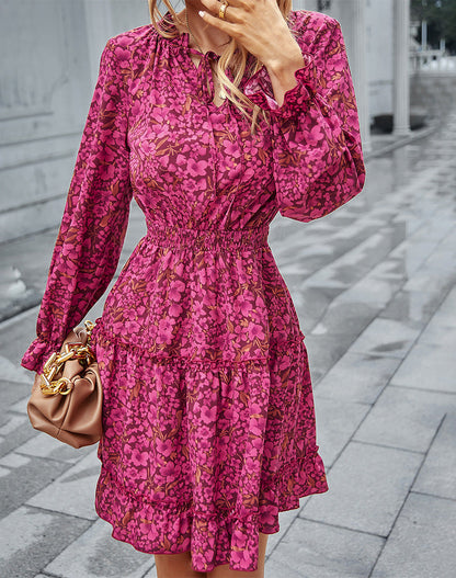 Zee Printed Ruffle Dress