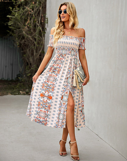 Ultimate Summer Off The Shoulder Bell Sleeve Dress