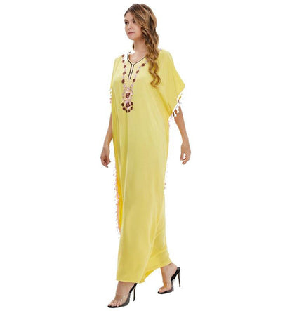 Golden State Embroidered Maxi Dress