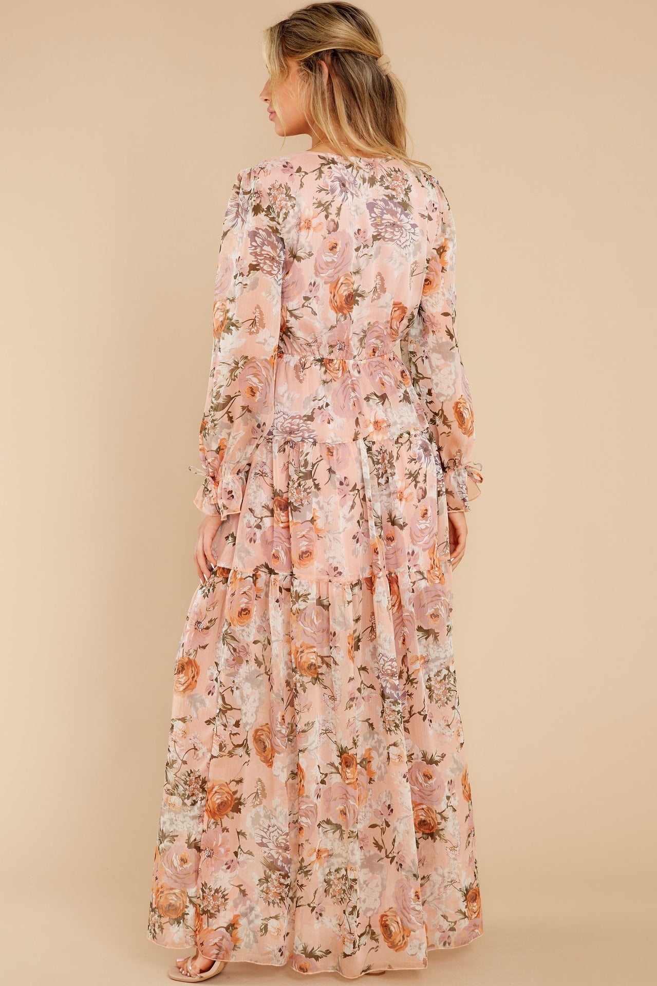 KittenAlarm - Prosperous Floral Chiffon Boho Maxi Dress - FINAL SALE