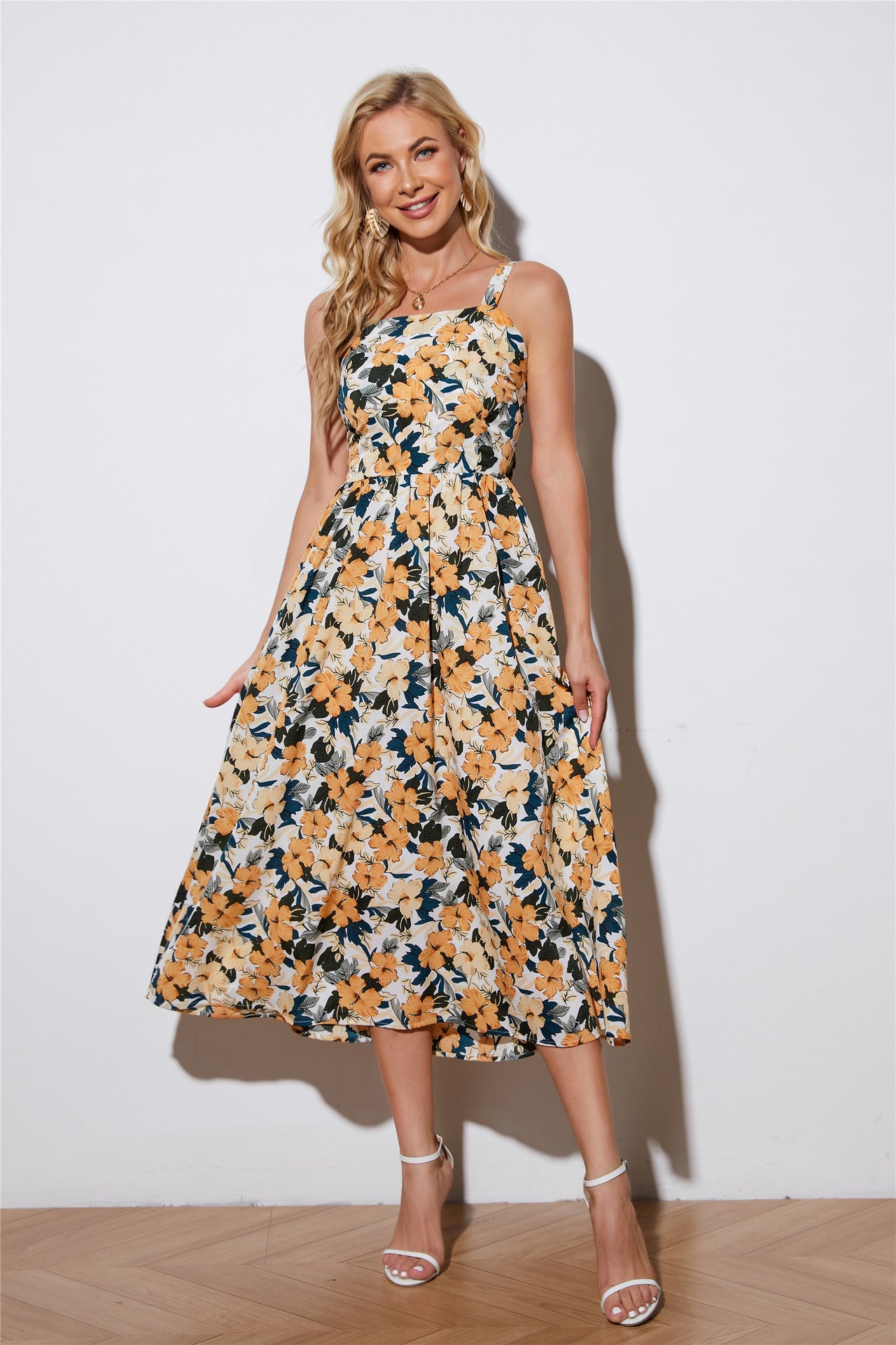 Nisha Floral Button Down Tiered Maxi Dress