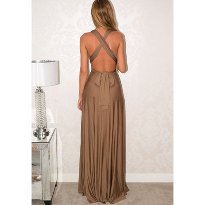 Iyan Smocked Halter Maxi Dress - Camel - FINAL SALE