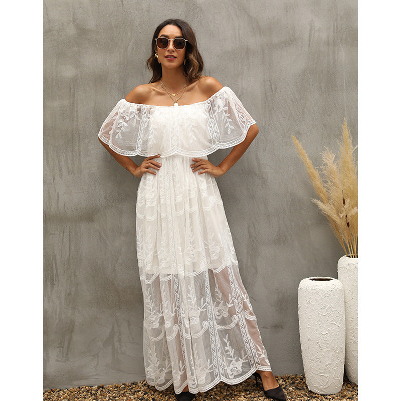 Our Together Is Forever Off The Shoulder Lace Maxi Dress