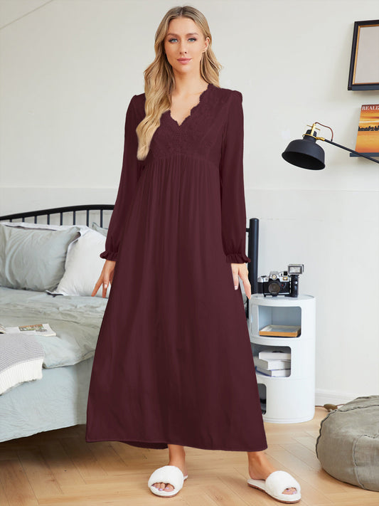 First Bloom Cotton Ruffle Maxi Dress - Rust